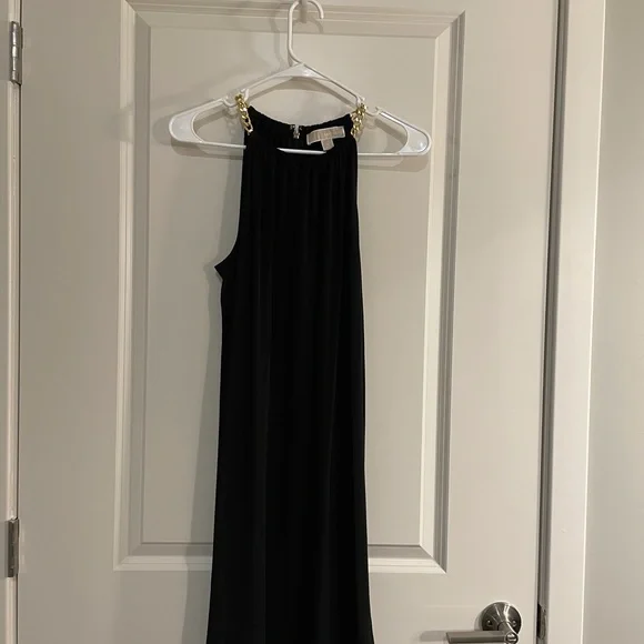 green emerald velvet dress Women's Sleeveless Midi Lbd with Multiple Gold Zippers Black 8 / Black
